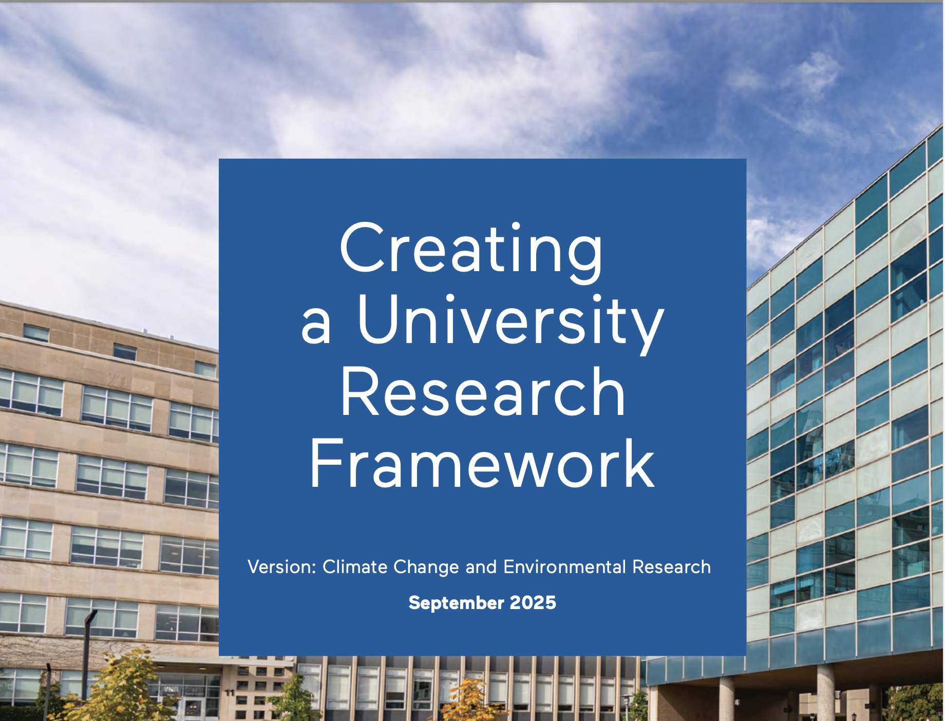 Creating A University Research Framework